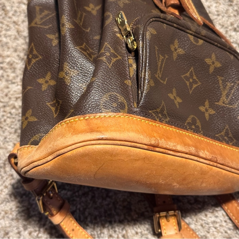 Vintage Louis Vuitton Monogram Mini Montsouris Brown Canvas and Leather Backpack - Picture 8 of 15
